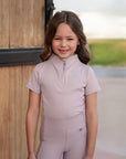 Kids Base Layer Short Sleeve - Dusty Lavender
