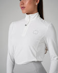 Moá Mae Women White Mesh Base Layer Long Sleeve