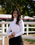 Moá Mae Women White Mesh Base Layer Long Sleeve