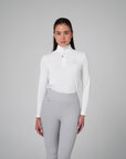 Moa Mae Women White Mesh Long Sleeve Base Layer