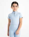 Moá Mae kids base layer short sleeve icy blue