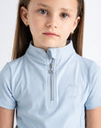 Moá Mae kids base layer short sleeve icy blue