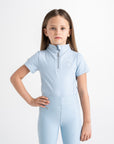 Moá Mae kids base layer short sleeve icy blue