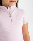 Moá Mae kids base layer short sleeve pale pink