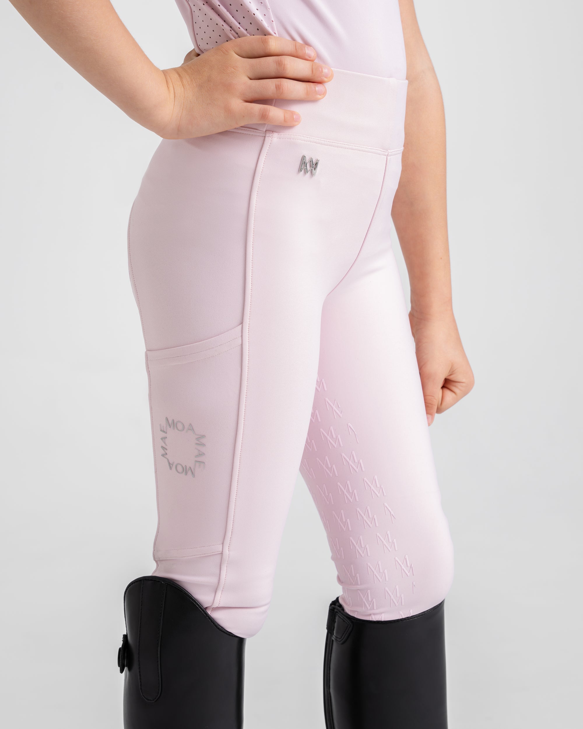 MOA MAE PALE PINK HORSE RIDING LEGGINGS