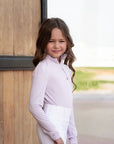 Moá Mae Equestrian Kids Mesh Long Sleeve Base Layer Lilac