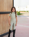 Preorder Kids Riding Leggings Full Seat - Pistachio