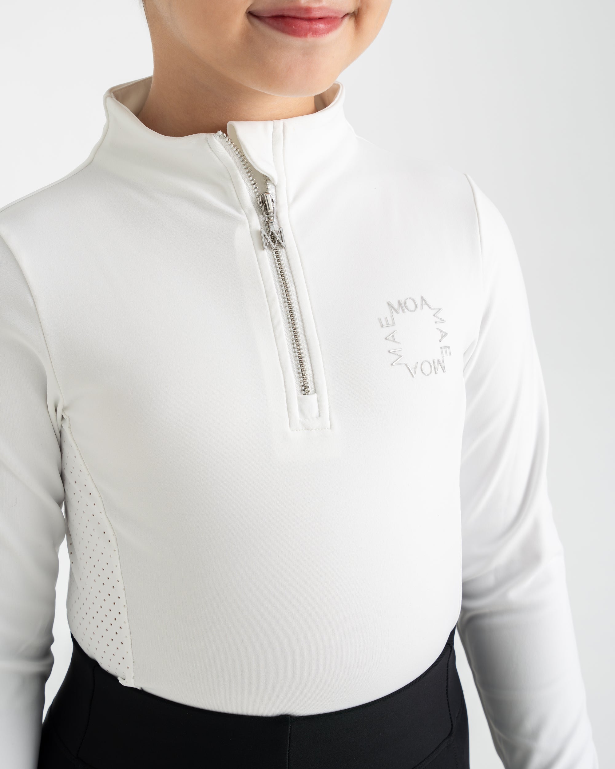 Moá Mae kids base layer long sleeve white