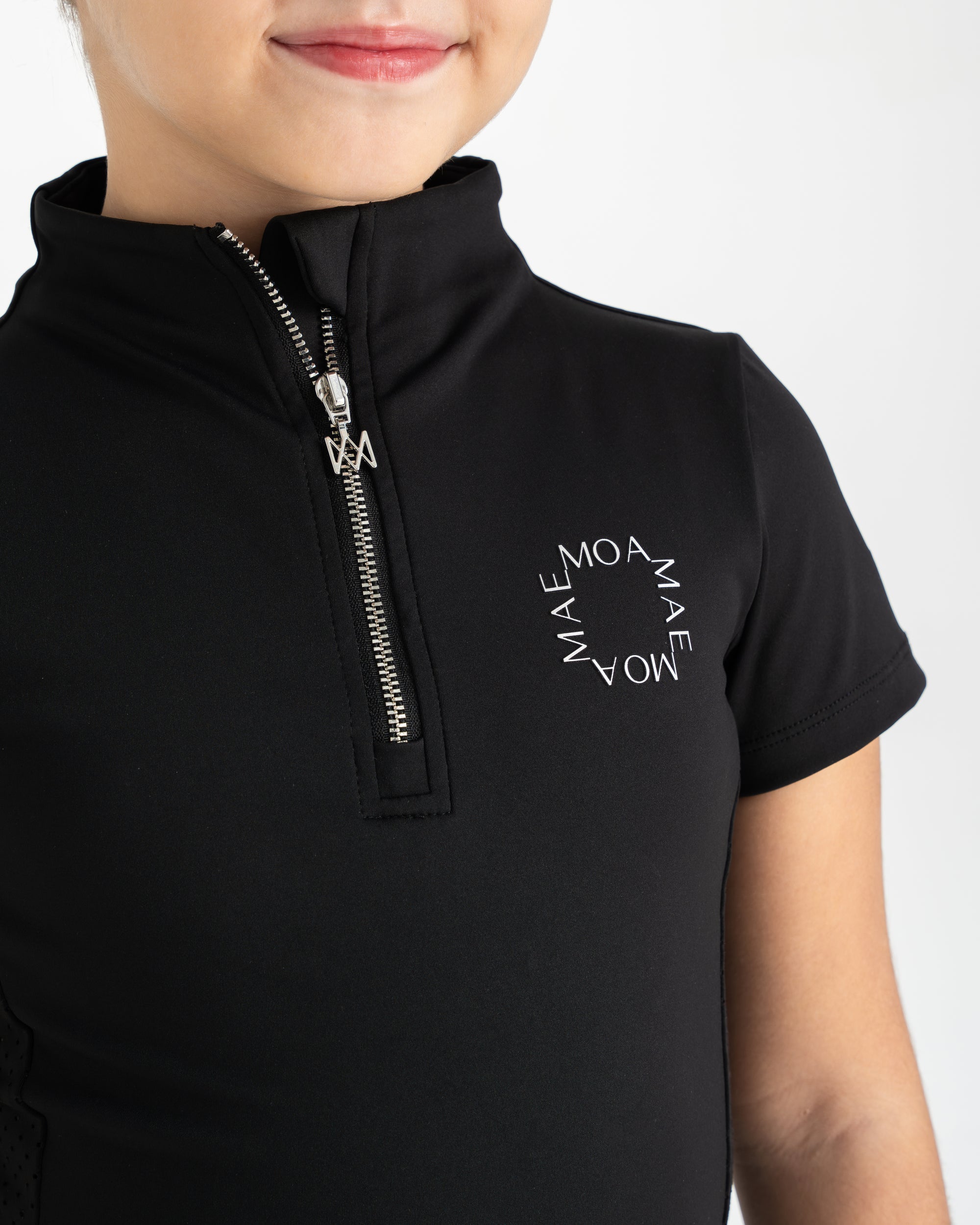 Moá Mae kids base layer short sleeve black
