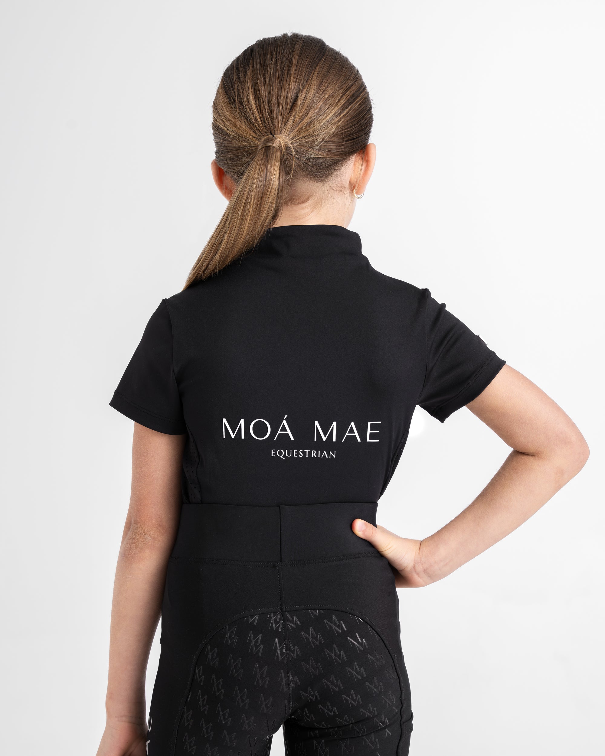 Moá Mae kids base layer short sleeve black