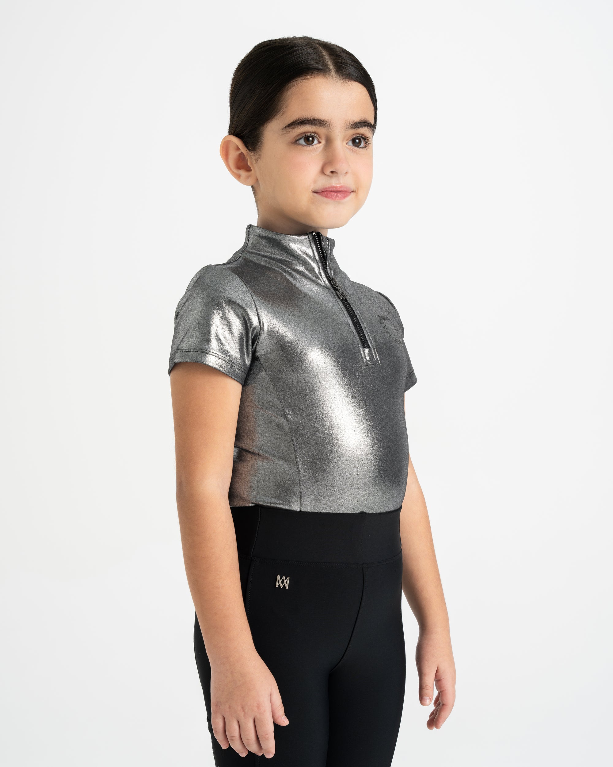 Moá Mae kids base layer short sleeve metallic