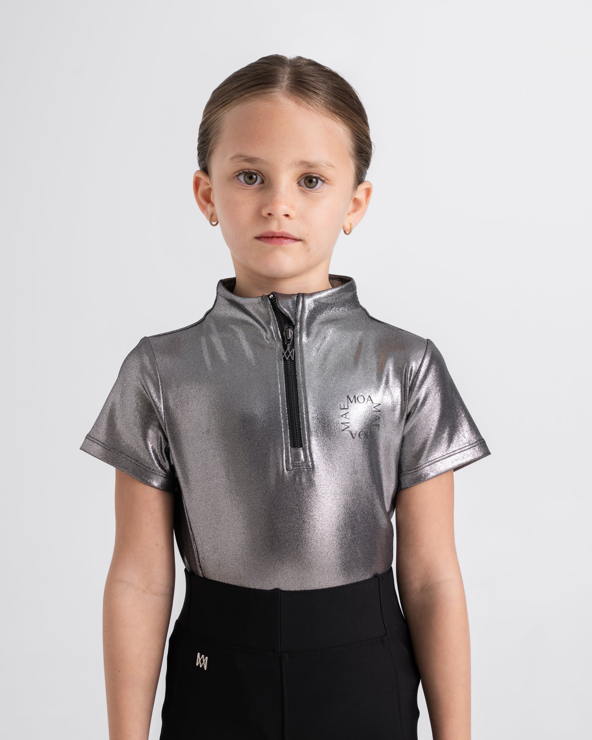Moá Mae kids base layer short sleeve metallic