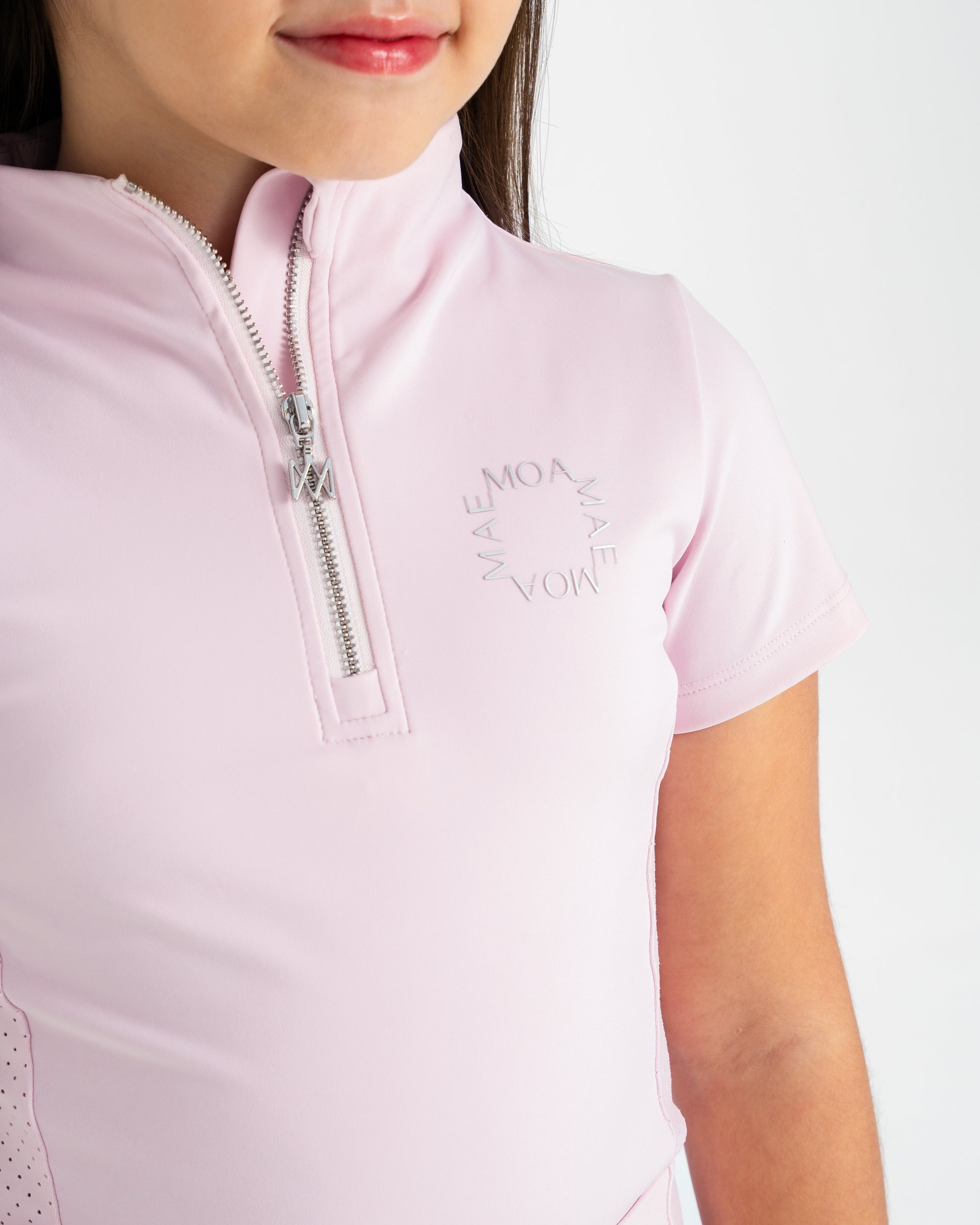 Moá Mae kids base layer short sleeve pale pink