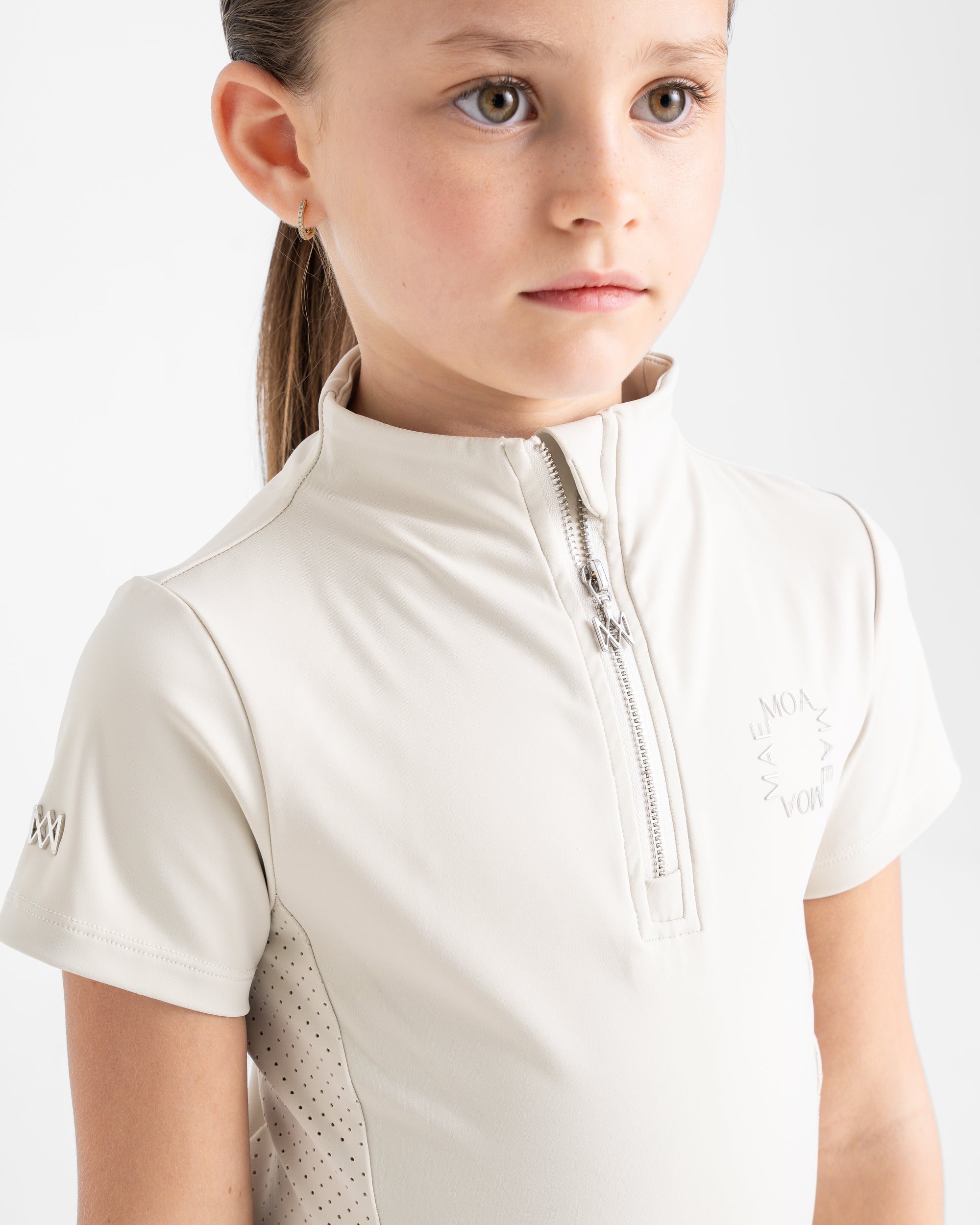 Moá Mae kids base layer short sleeve stone