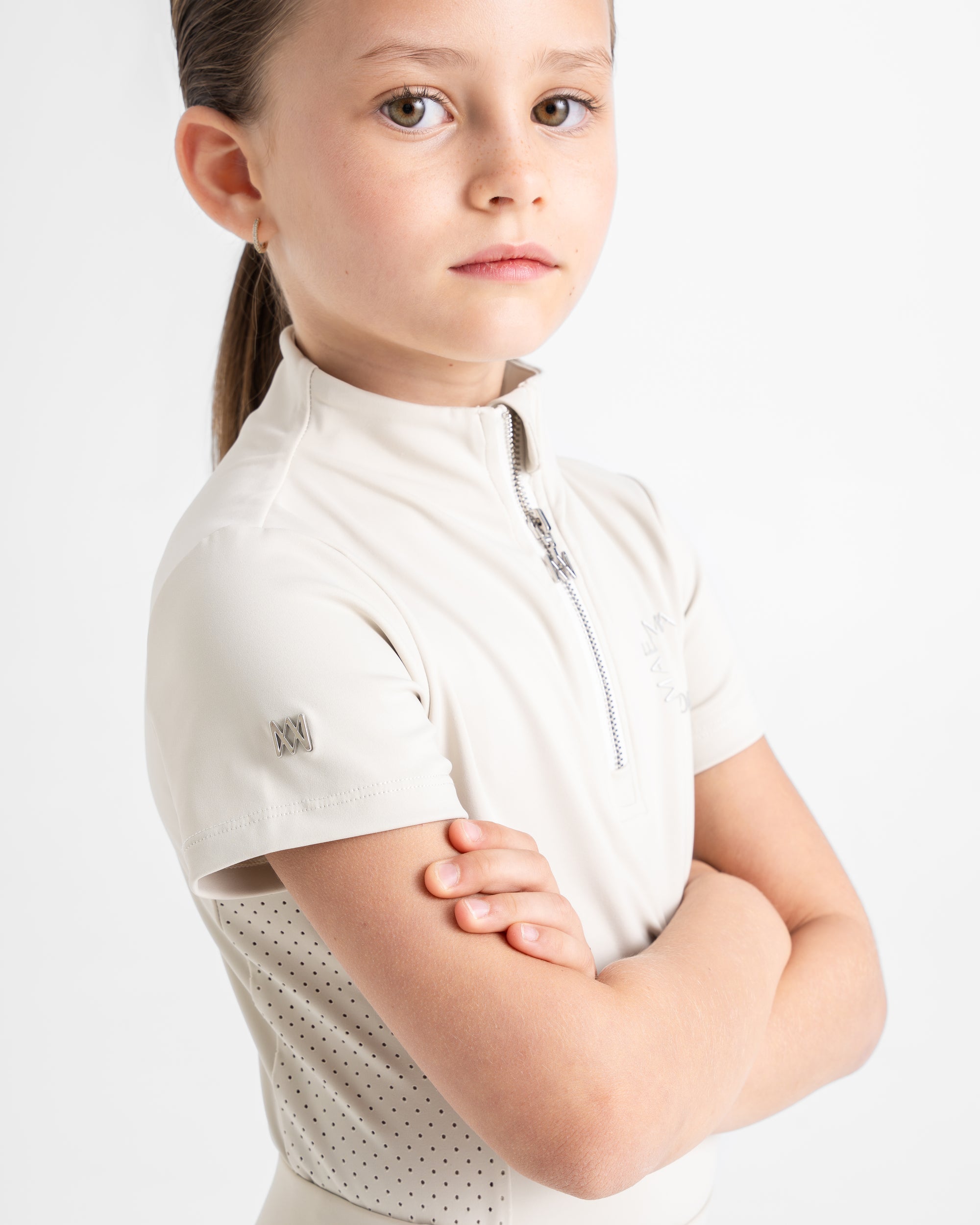Moá Mae kids base layer short sleeve stone