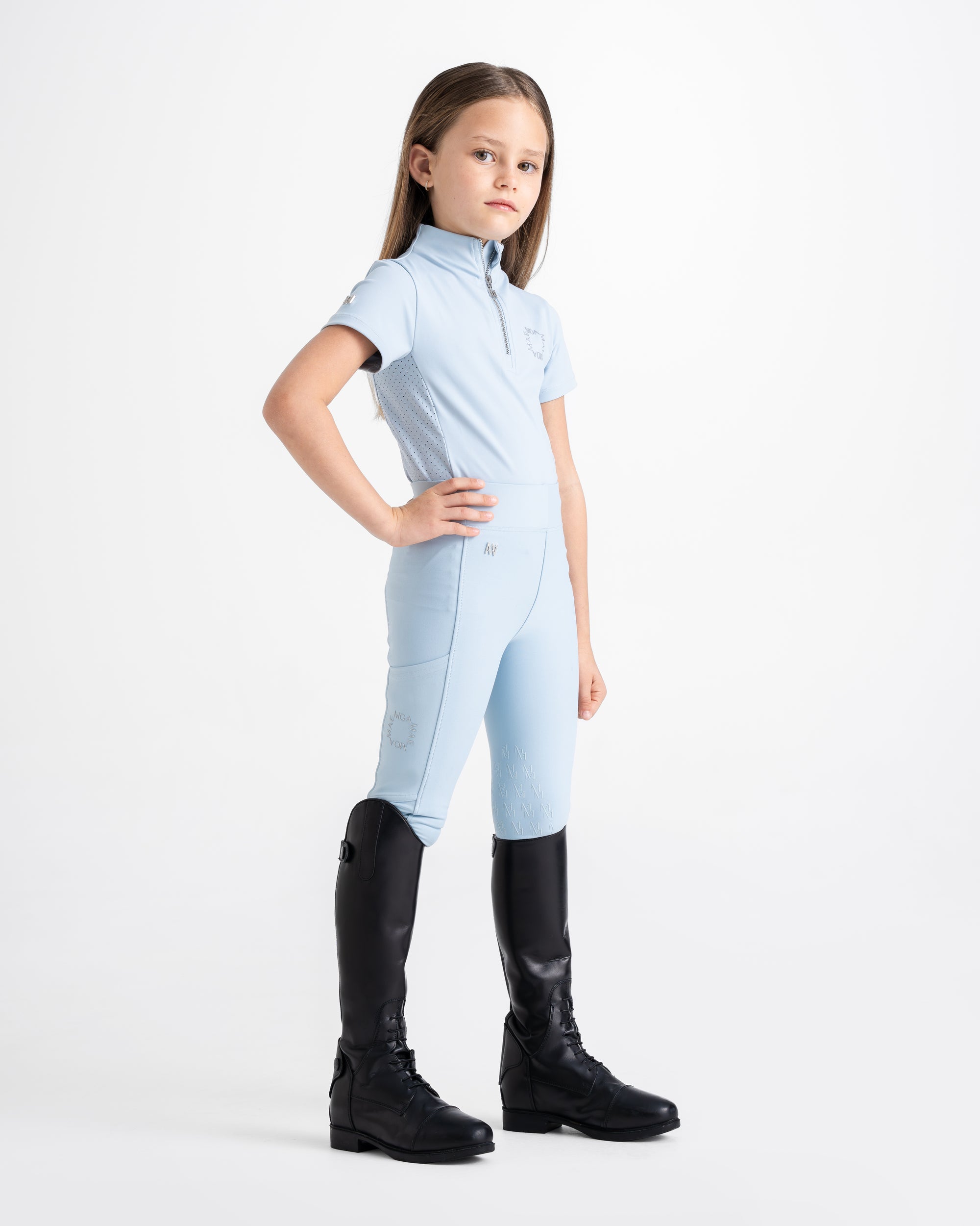 Moá Mae kids horse riding full set icy blue
