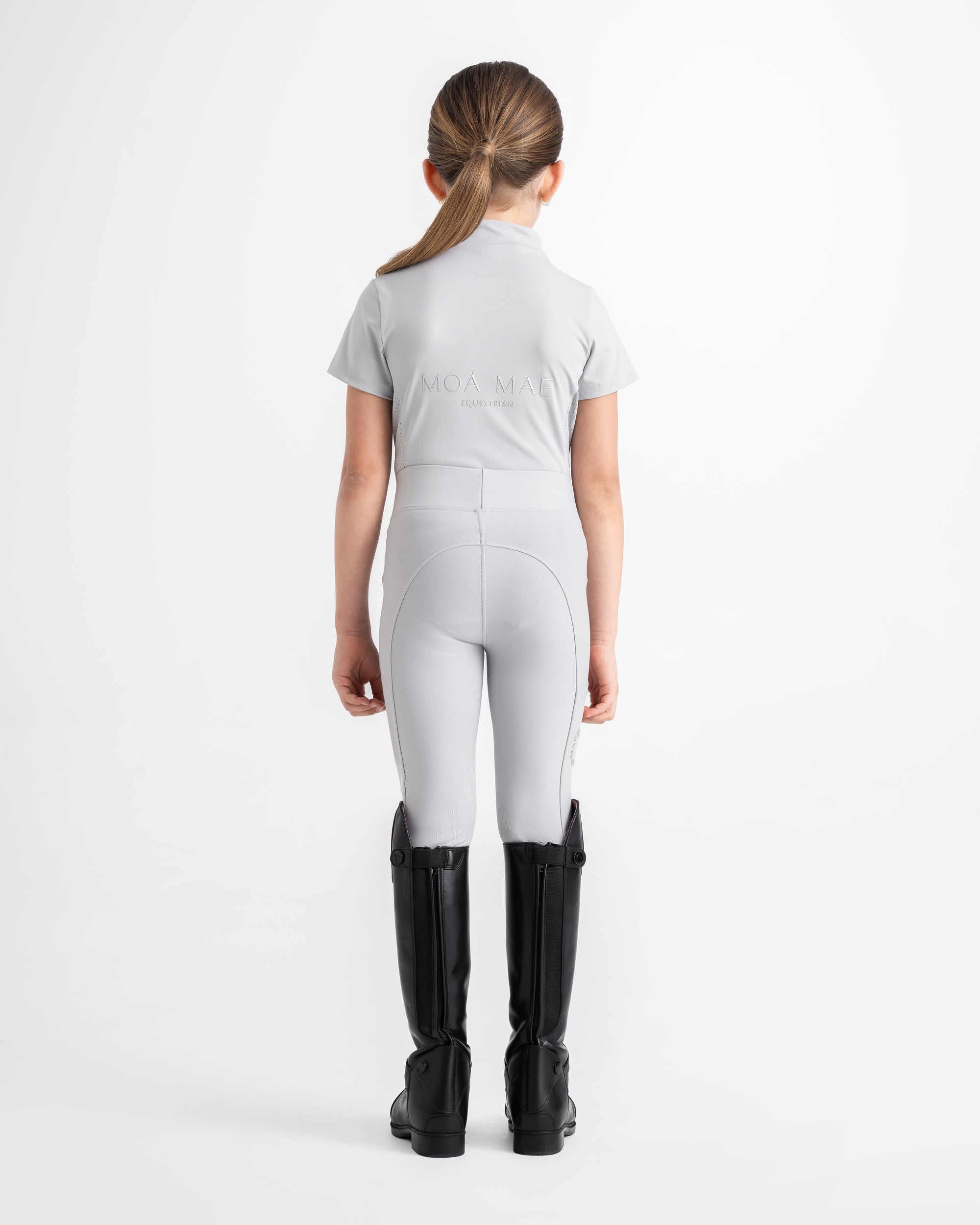 Moá Mae kids horse riding full set light grey