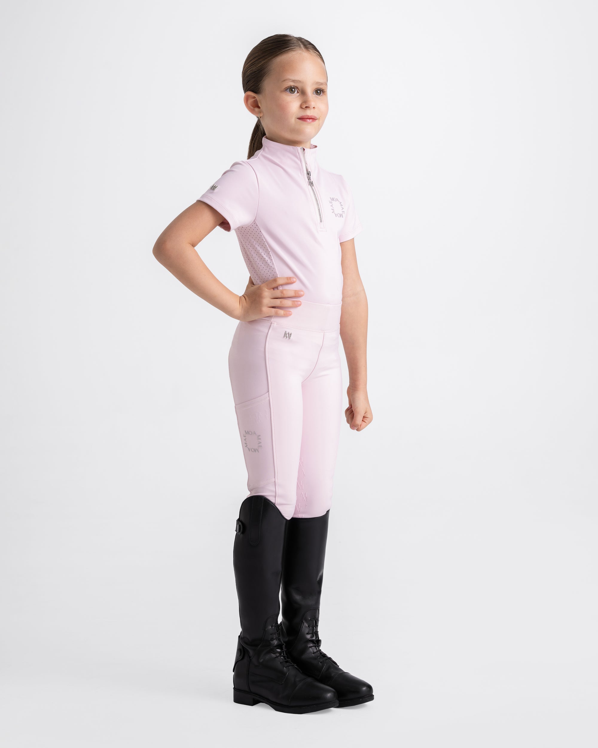 Moá Mae kids horse riding full set pale pink