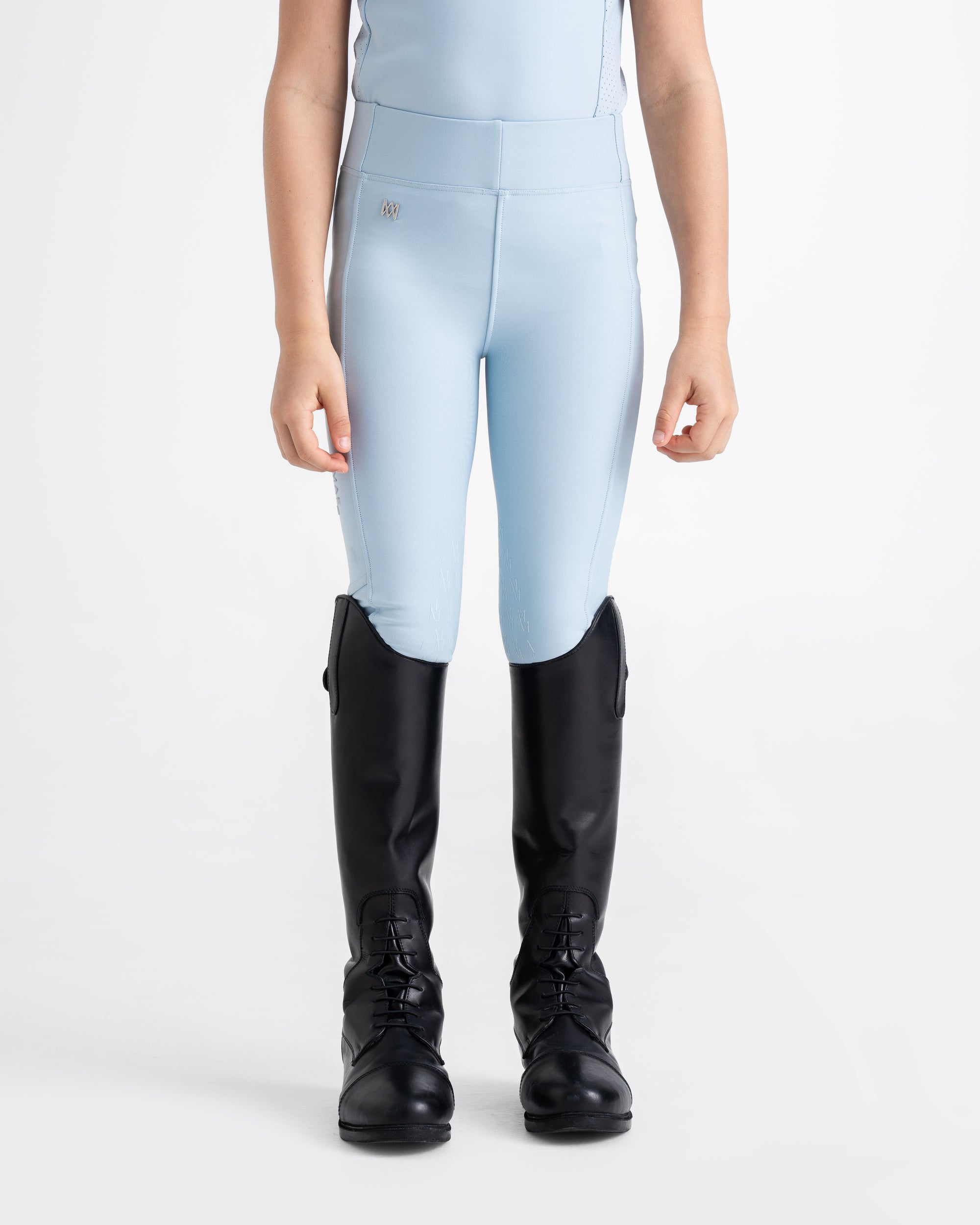 Moá Mae kids horse riding leggings icy blue