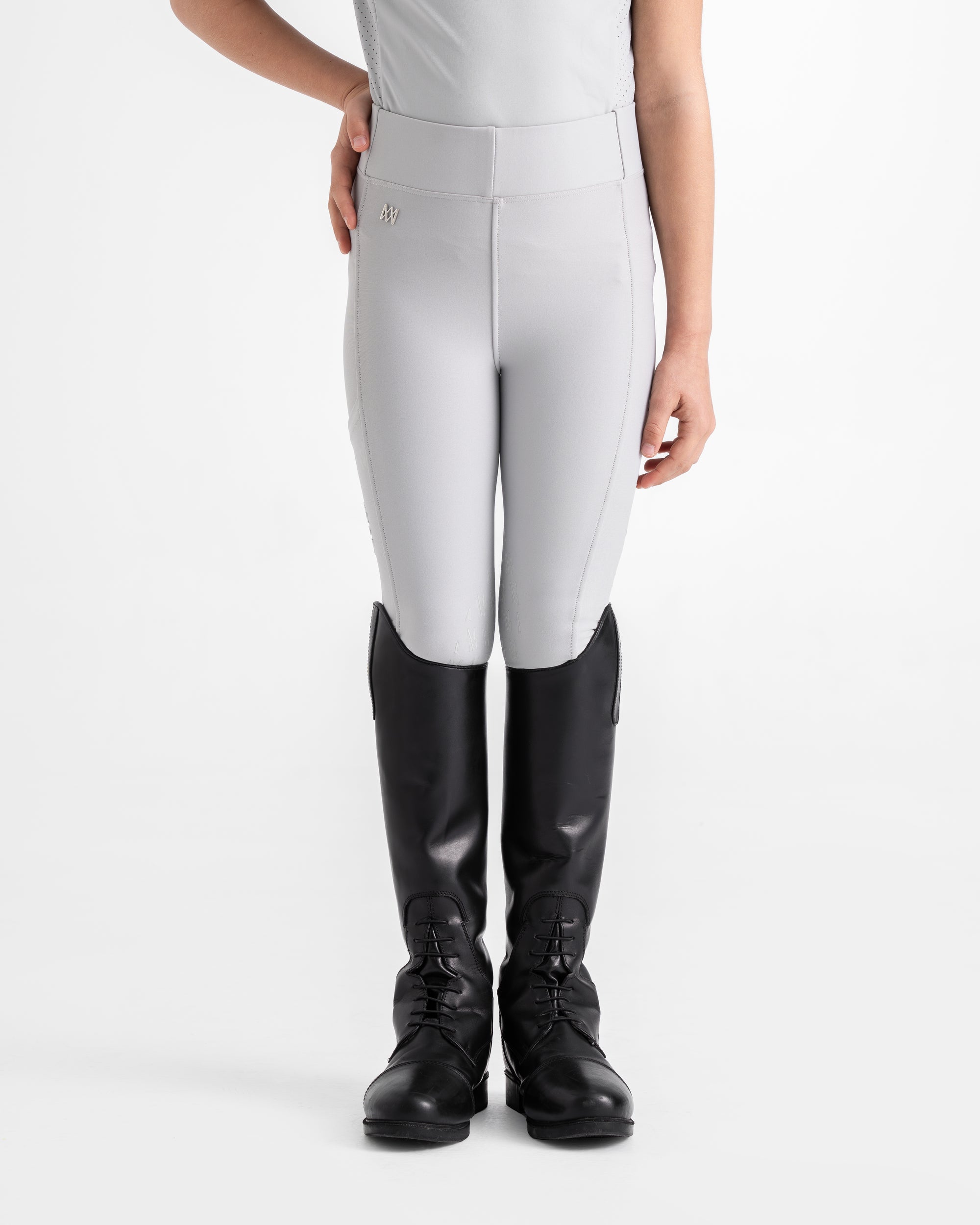 Moá Mae kids horse riding leggings light grey