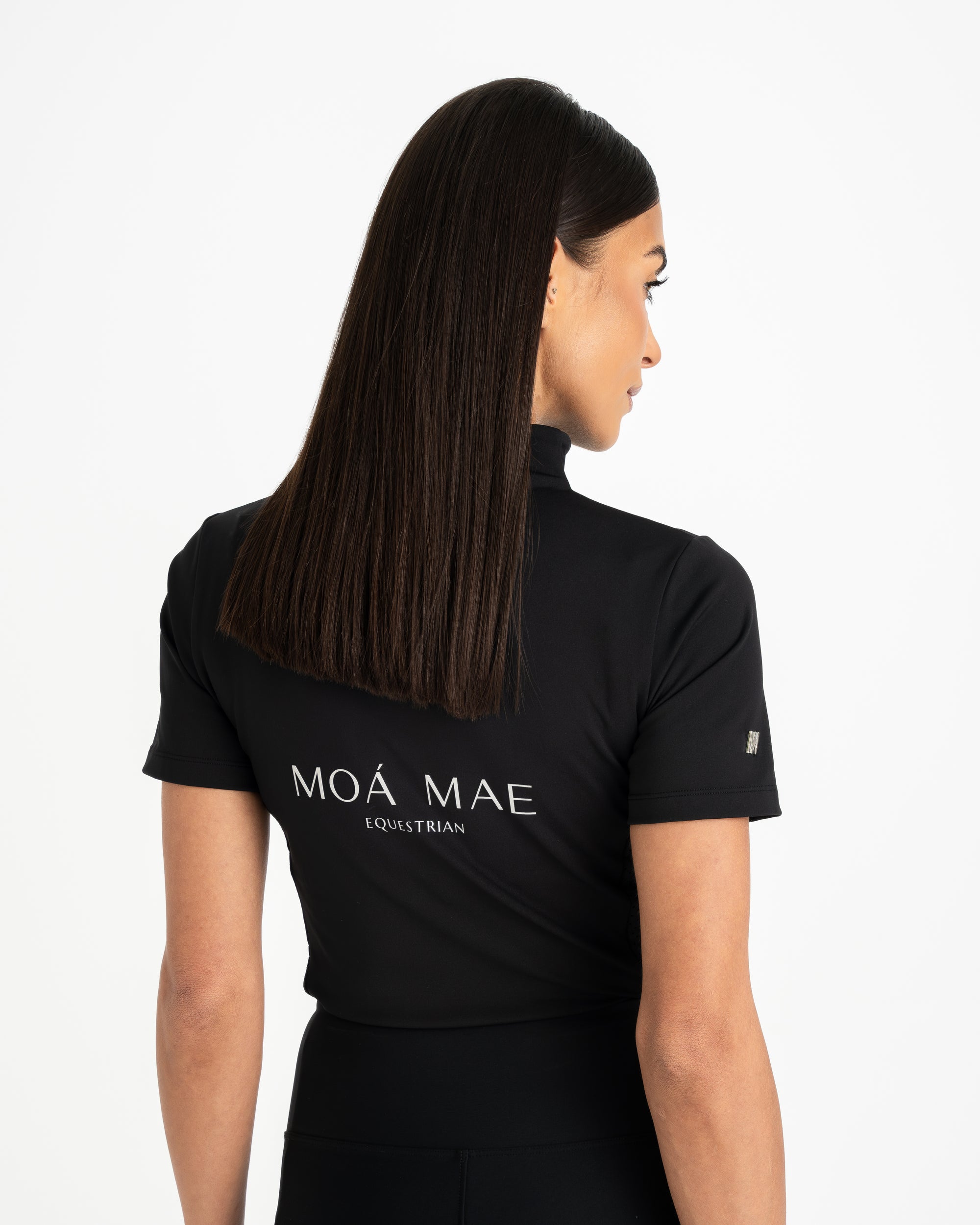 Moá Mae women's black short sleeve base layer