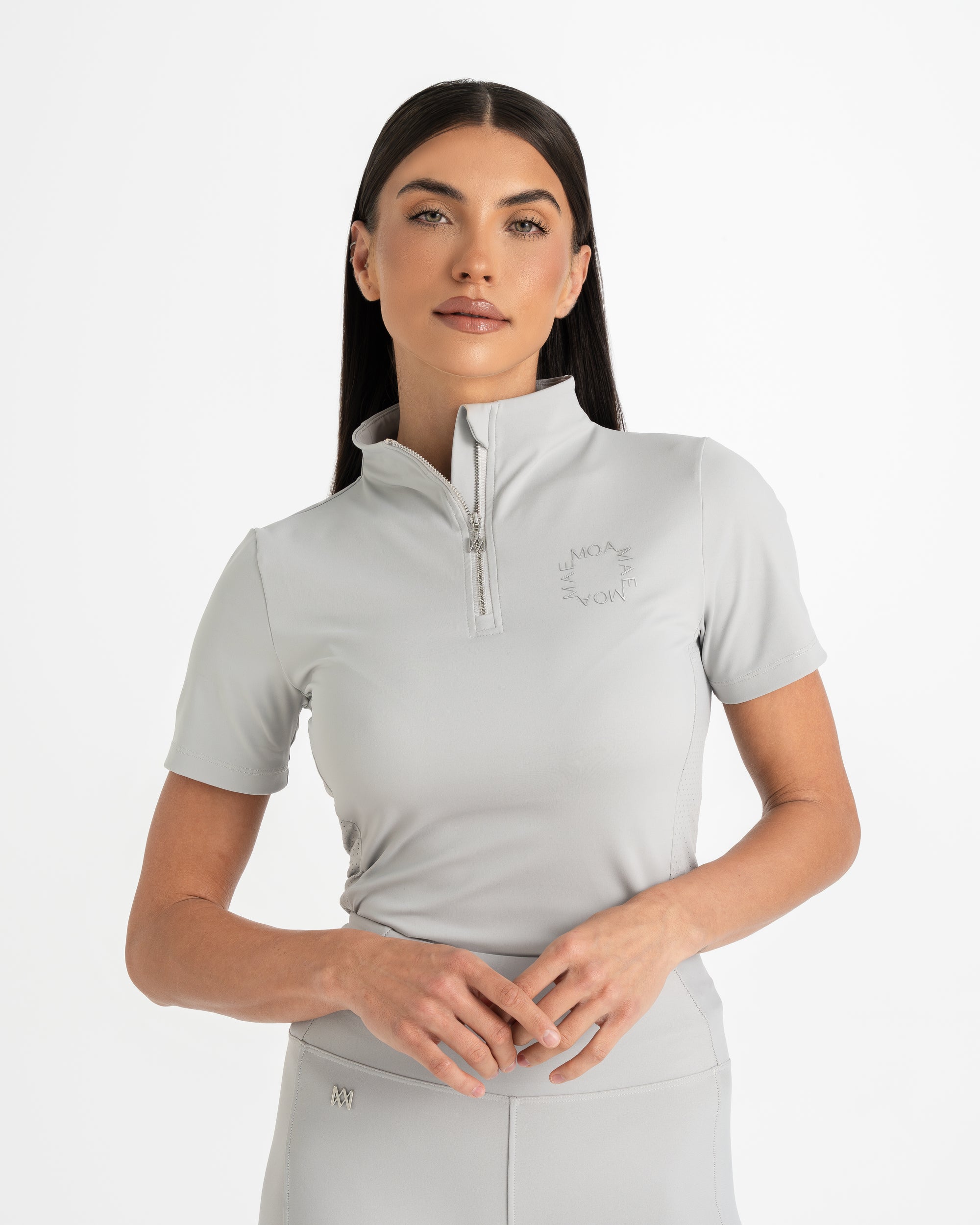 Moá Mae women base layer short sleeve light grey