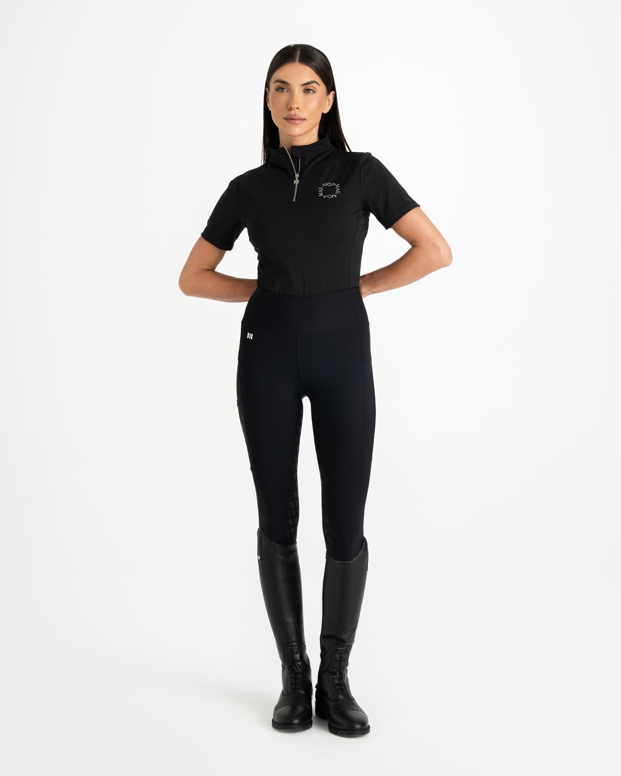 Moá Mae women black base layer and leggings set – full look