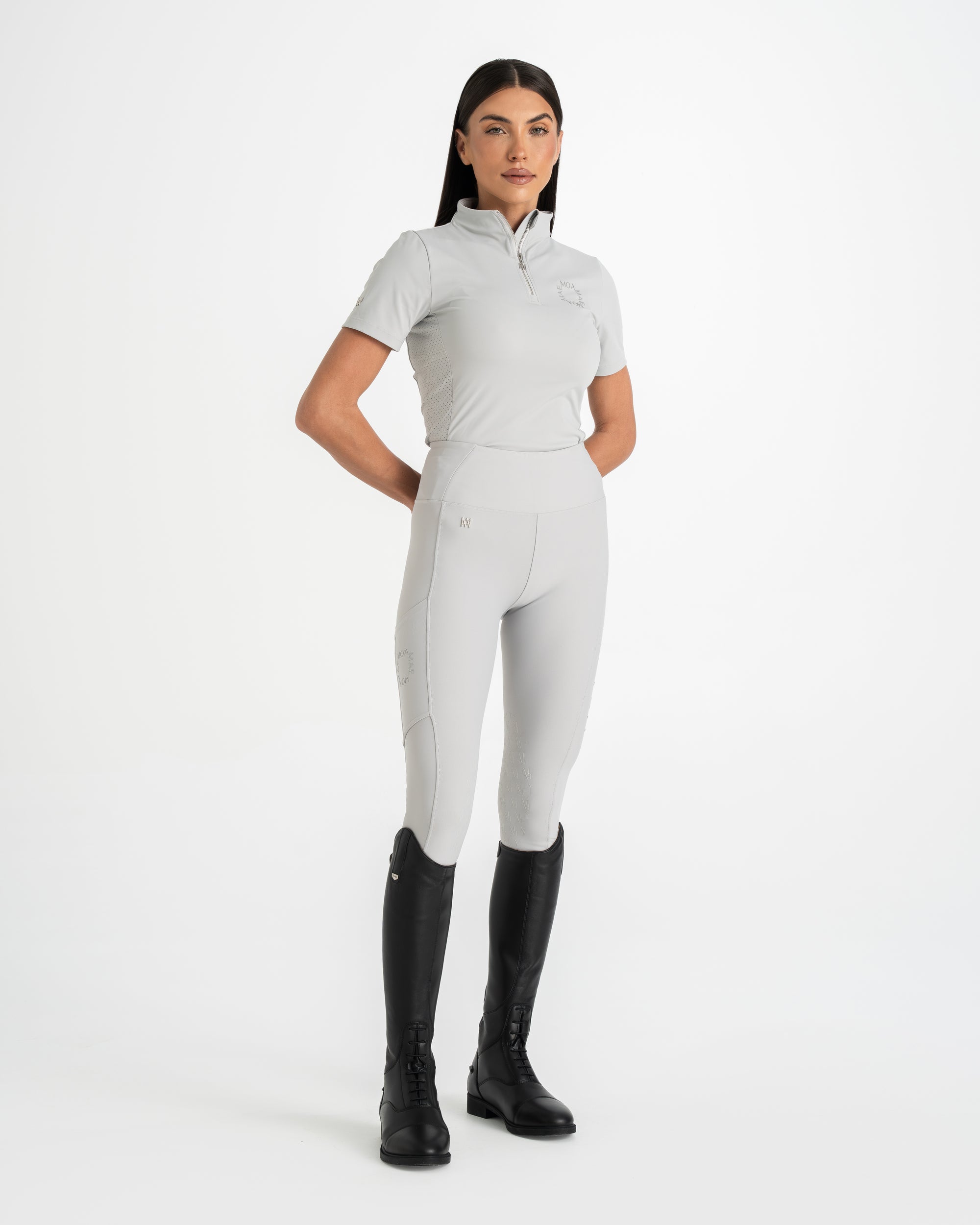 Moá Mae women horse riding set light grey