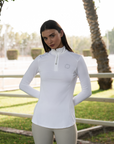 Women Mesh Base Layer Relaxed Fit - White